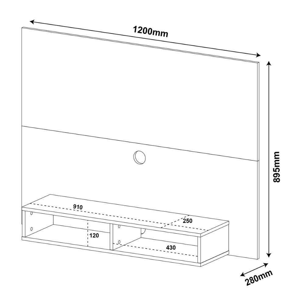 Painel para TV até 42 Polegadas Flash Artely - 3