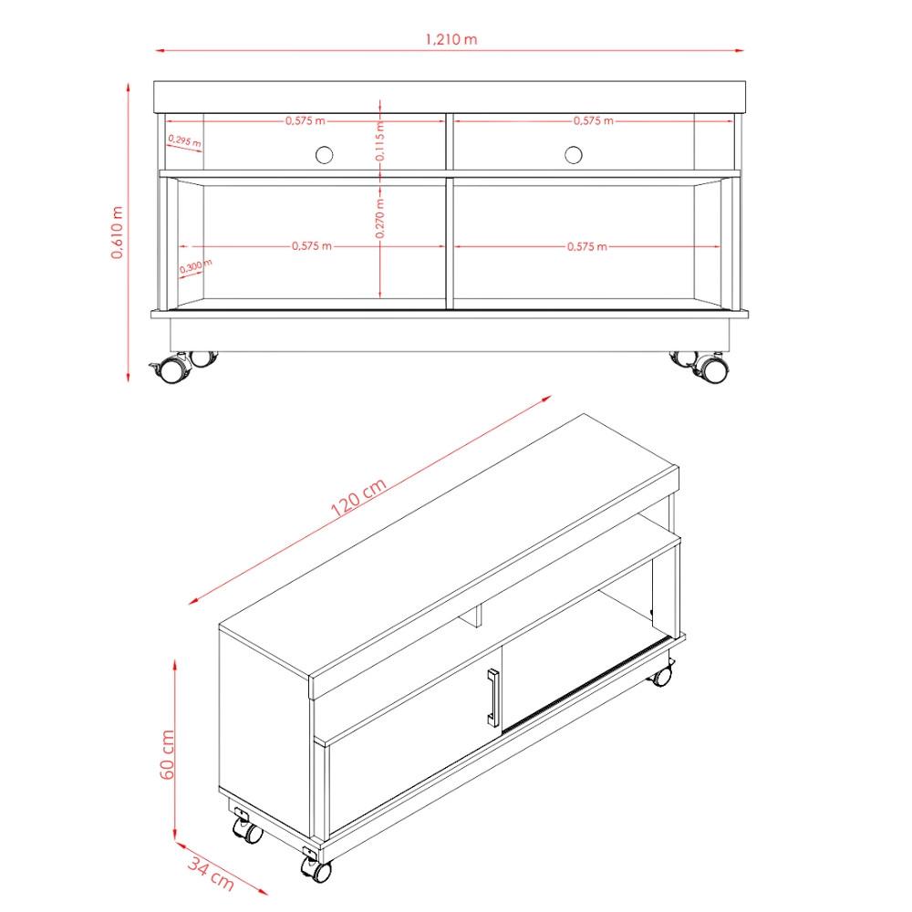 Rack para TV de até 50 Polegadas Artur Madetec - 4