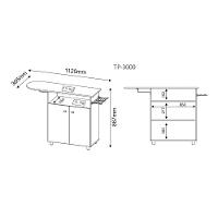 Tábua de Passar 2 Portas 1 Cabideiro TP3000 Tecno Mobili - 3