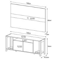 Rack com Painel Para TV até 55 Polegadas 2 Portas AZ1017 Tecno Mobili - 3