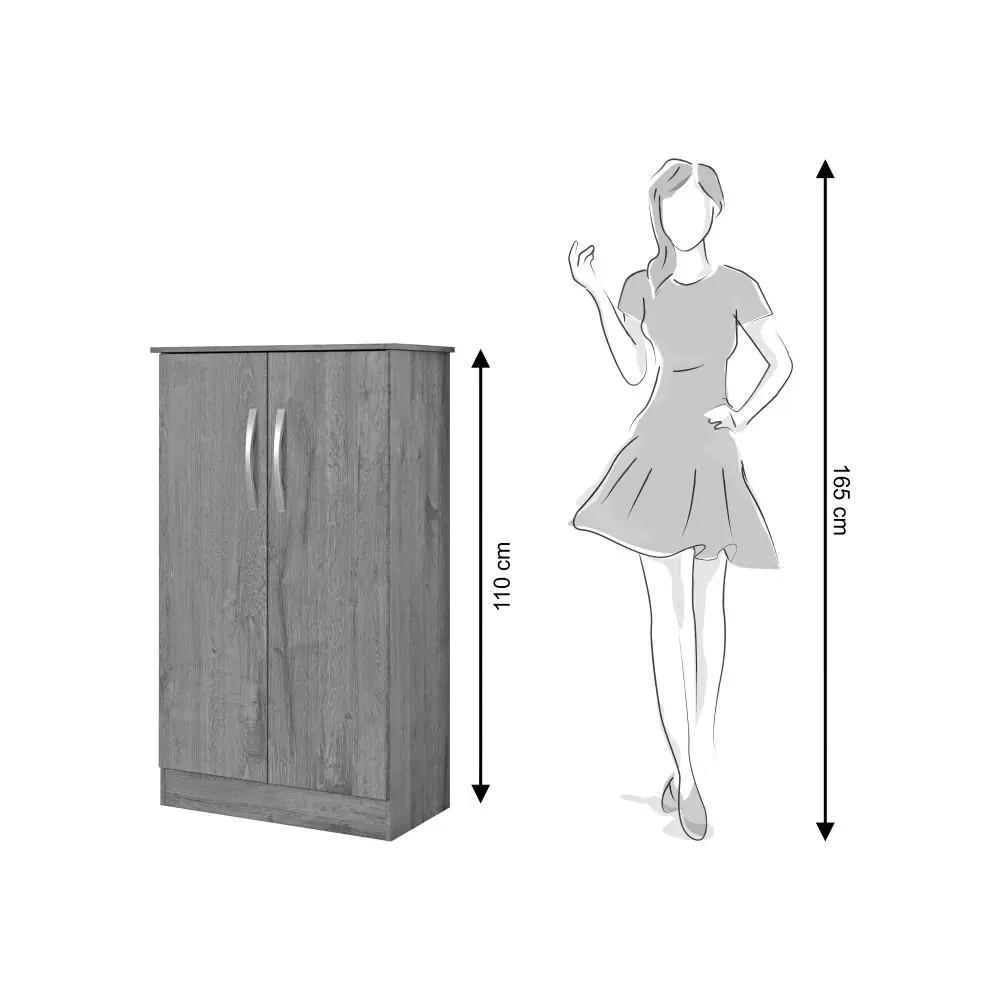 Sapateira 2 Portas 3 Prateleira Alaska Notável Móveis - 4
