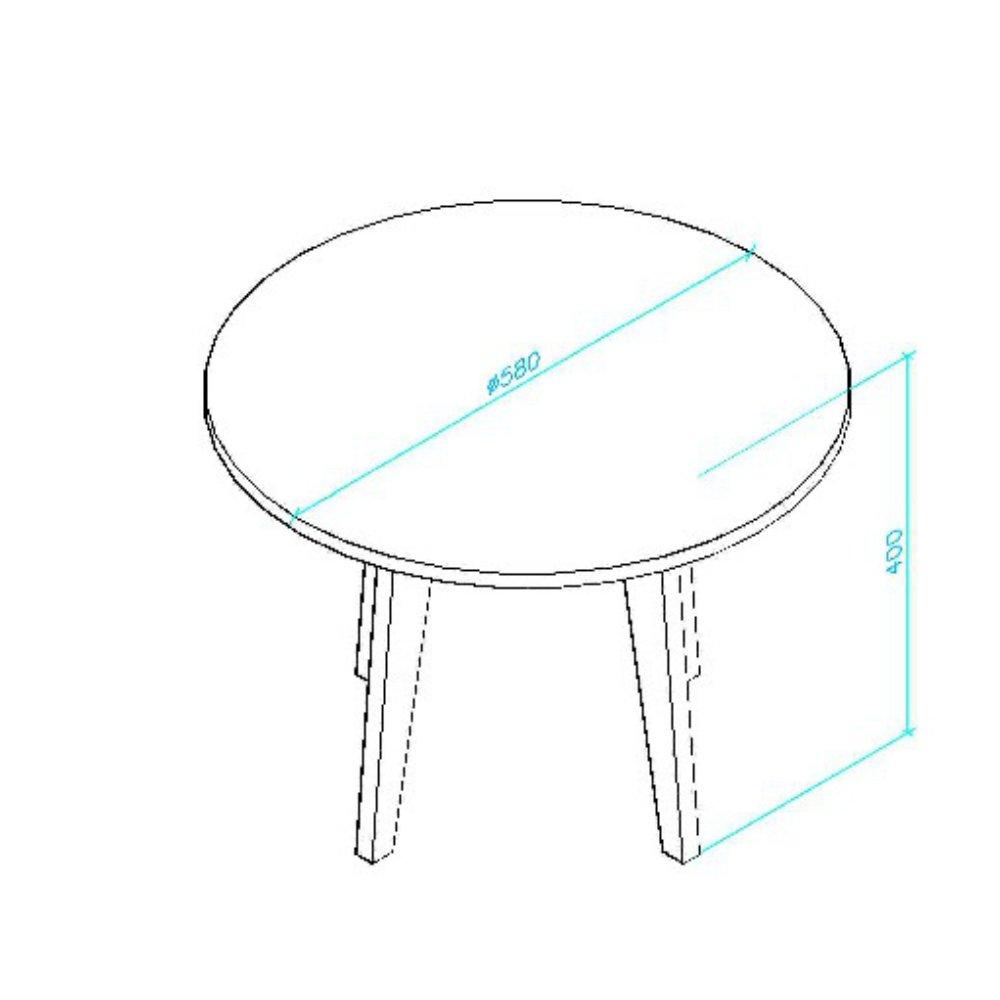 Mesa de Centro Redonda RT3082 Movelbento - 2