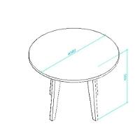 Mesa de Centro Redonda RT3082 Movelbento - 2