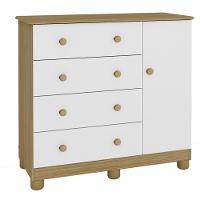 Cômoda 4 Gavetas 1 Porta Junior Móveis Peroba - 1