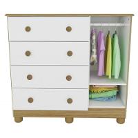 Cômoda 4 Gavetas 1 Porta Junior Móveis Peroba - 2