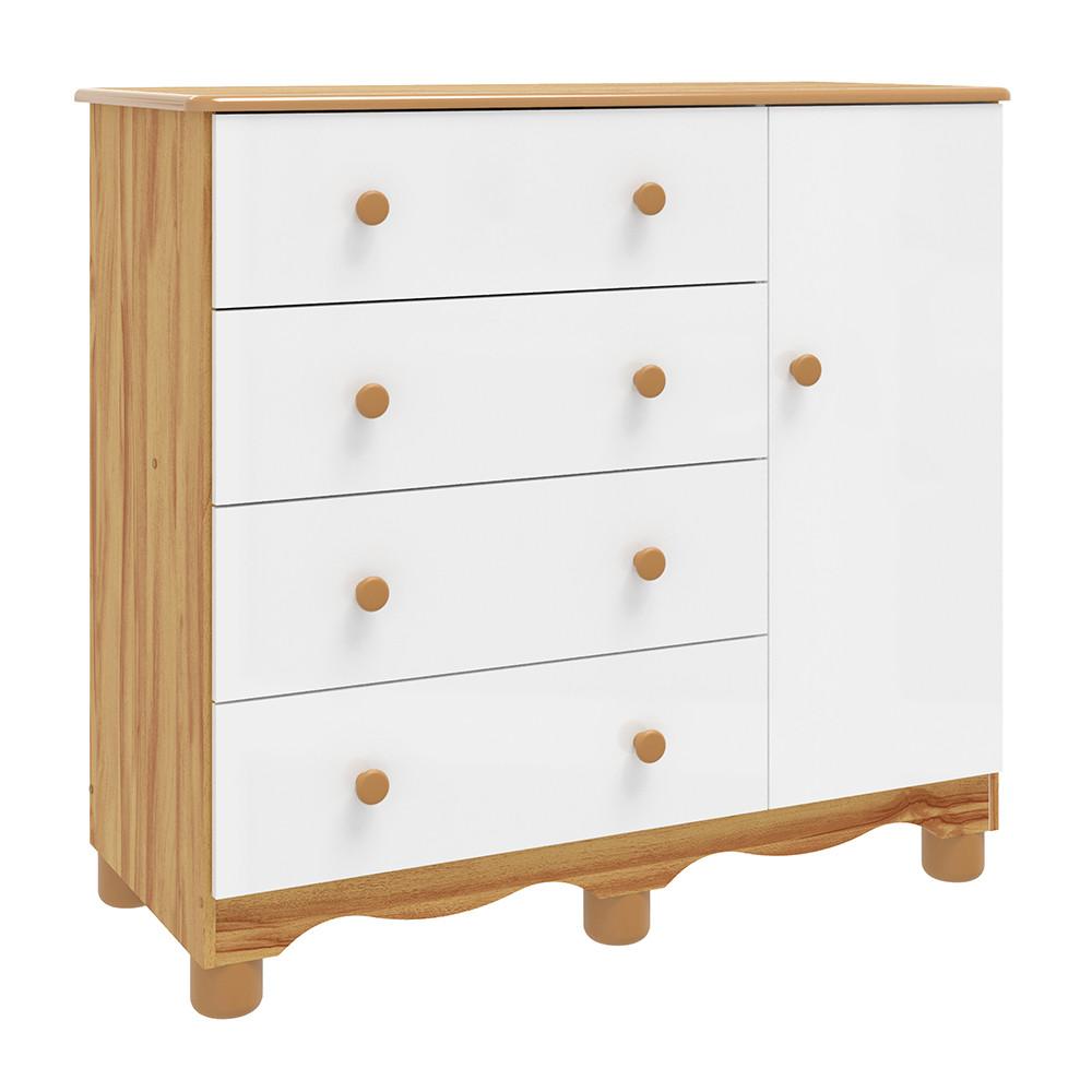 Cômoda 4 Gavetas 1 Porta Junior Móveis Peroba - 2