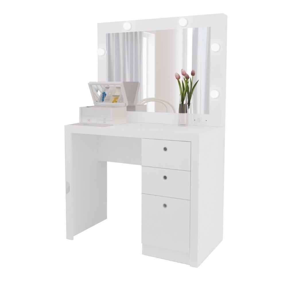 Penteadeira Camarim com Espelho 3 Gavetas PE2010 Tecno Mobili - 2