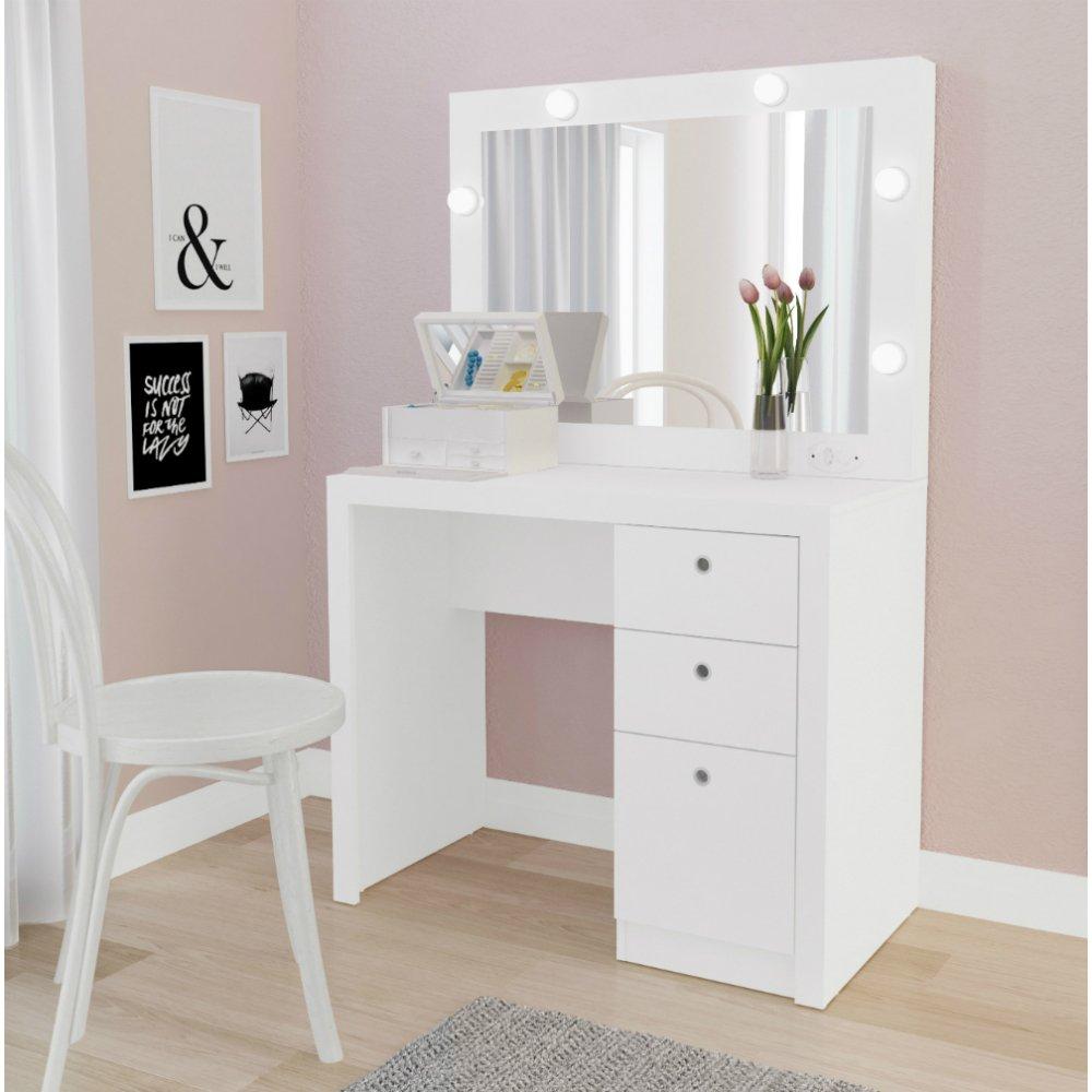 Penteadeira Camarim com Espelho 3 Gavetas PE2010 Tecno Mobili - 3