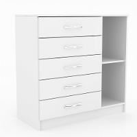 Cômoda 5 Gavetas 1 Porta Zurique Evidência Móveis - 2