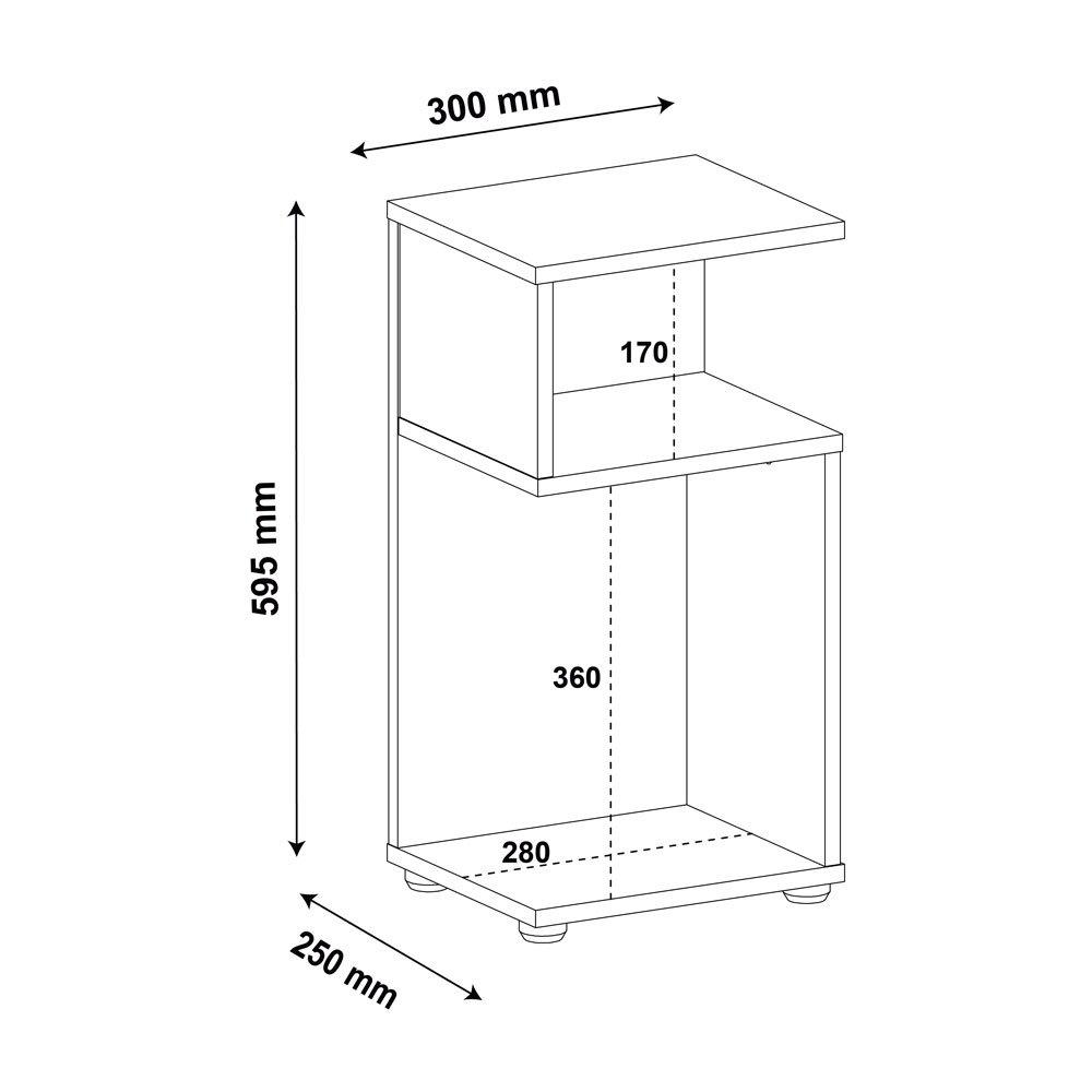 Mesa Lateral  2 Nichos Toy Artely - 5
