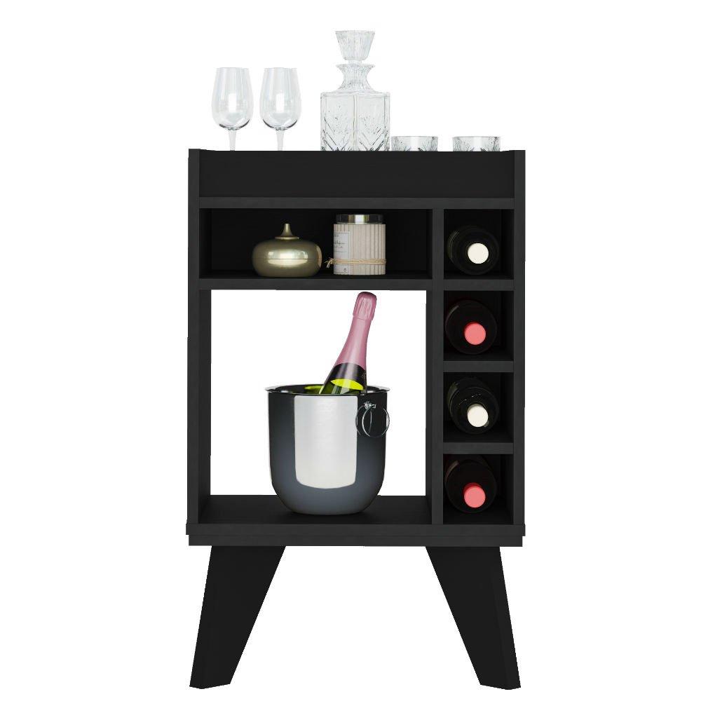 Aparador Bar com Adega 4 Garrafas e Espelho Drink Artely - 3