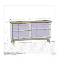 Aparador Buffet 4 Portas Opala Bechara - 5