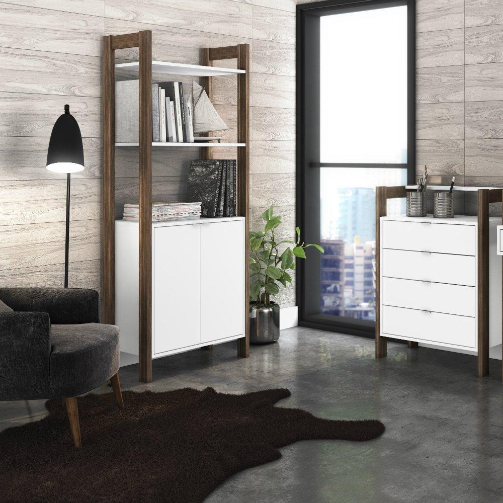 Armário 2 Portas 2 Prateleiras AZ1009 Tecnomobili - 2