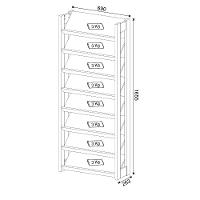 Sapateira 8 Prateleiras AZ1006 Tecnomobili - 3