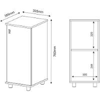 Balcão para Bebedouro 1 Porta BL3306 Tecno Mobili - 4