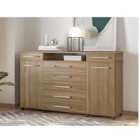 Cômoda 7 Gavetas 2 Portas com Rodízios London Demóbile - 1