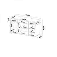 Cômoda 7 Gavetas 2 Portas com Rodízios London Demóbile