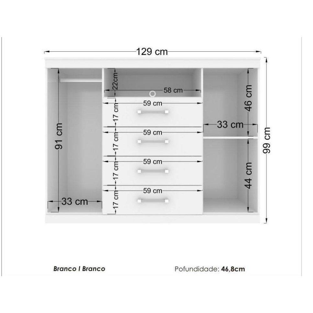 Cômoda 4 Gavetas Havana Master Santos Andirá - 3