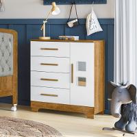 Cômoda 4 Gavetas 1 Porta Fly Tigus Baby - 1