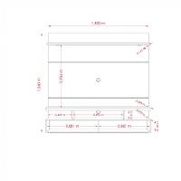Painel para TV até 60 Polegadas 2 Portas Lana 1.8 Madetec - 3