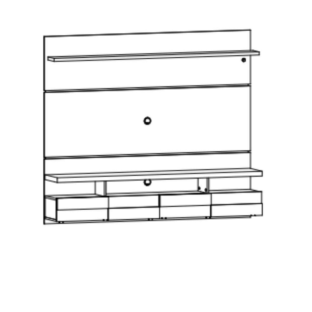 Painel para TV até 60 Polegadas 2 Portas Lana 1.8 Madetec - 3