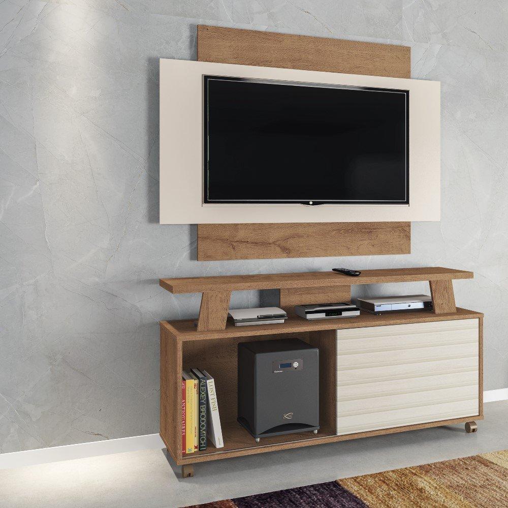 Rack com Painel para TV até 50 Polegadas 1 Porta Flex Rivera Atualle - 1