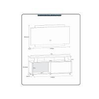 Rack com Painel para TV até 50 Polegadas 1 Porta Flex Rivera Atualle - 4