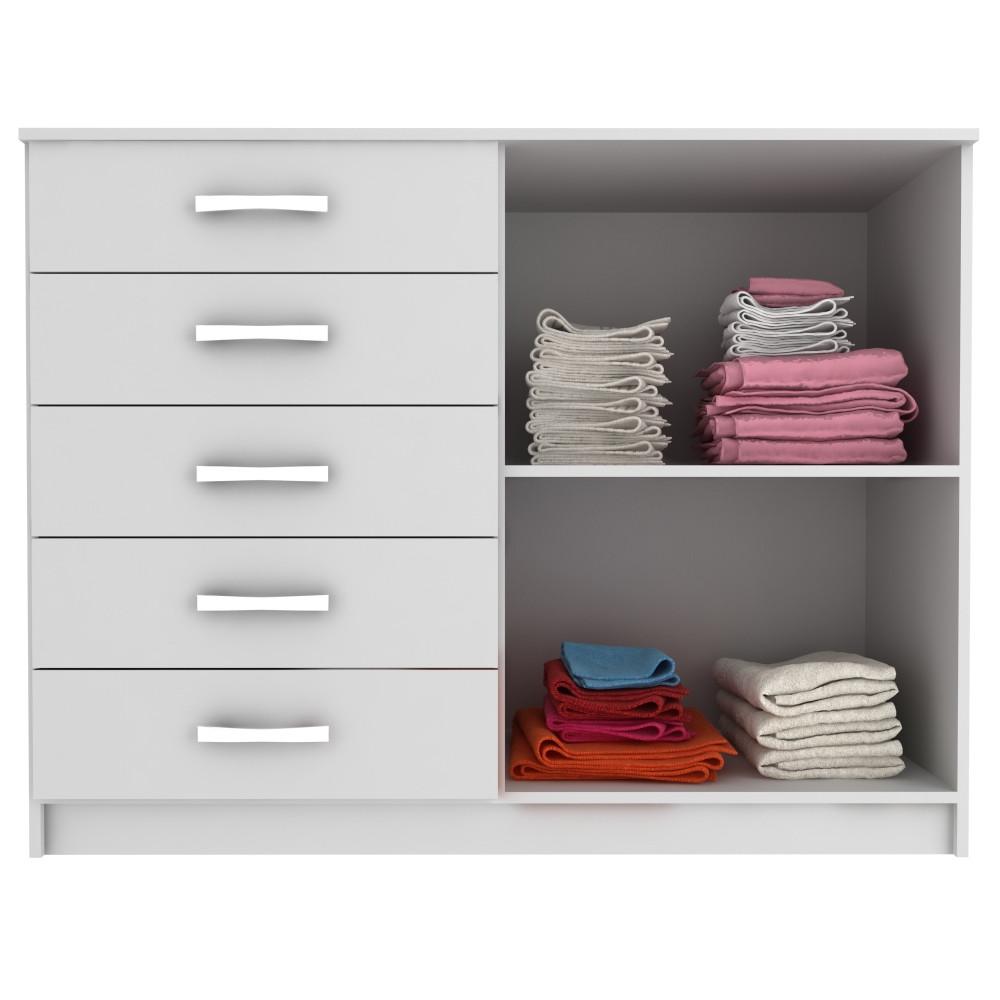 Cômoda 5 Gavetas 2 Portas CP25 Evidência Móveis - 2