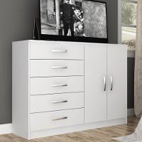 Cômoda 5 Gavetas 2 Portas CP25 Evidência Móveis - 1