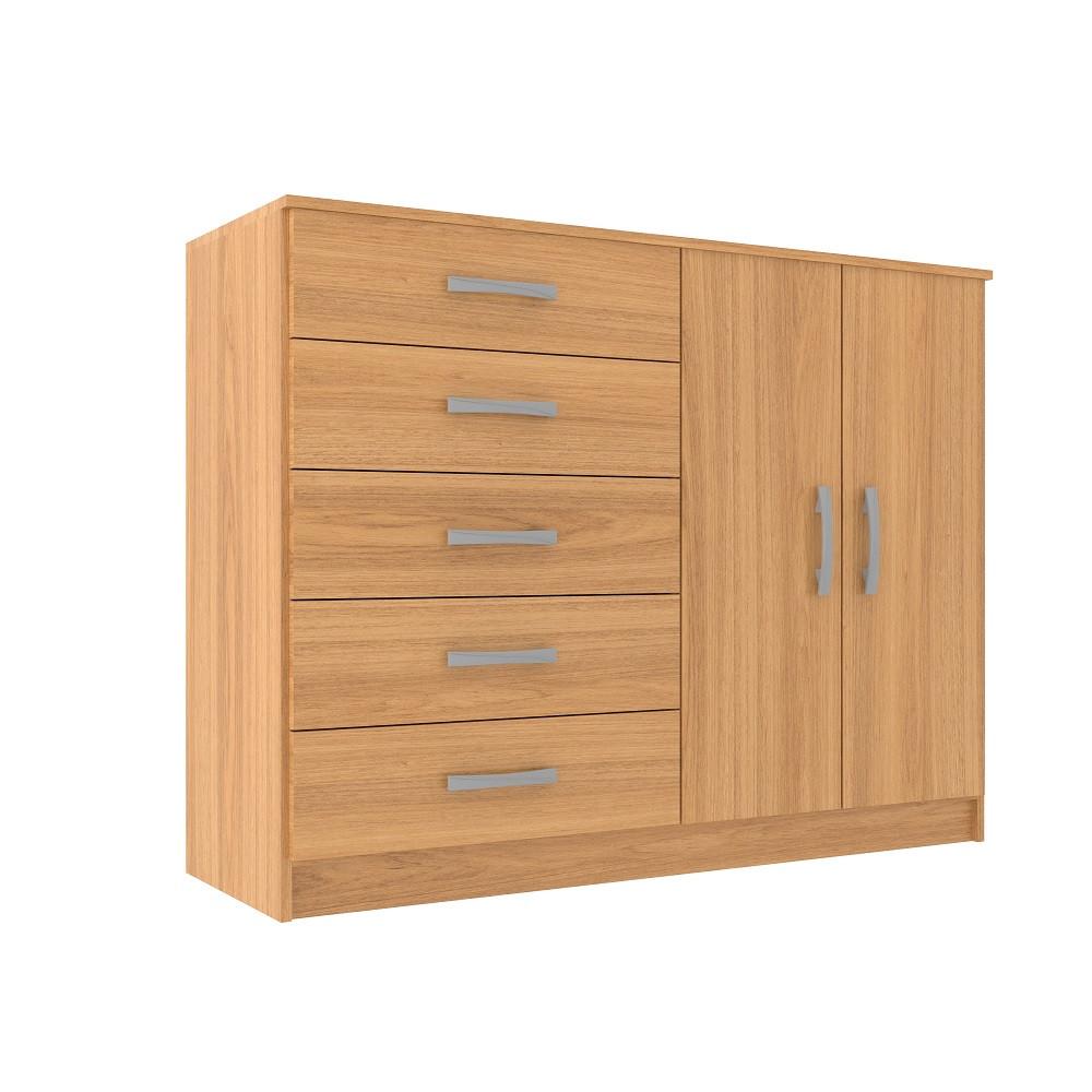 Cômoda 5 Gavetas 2 Portas CP25 Evidência Móveis - 2