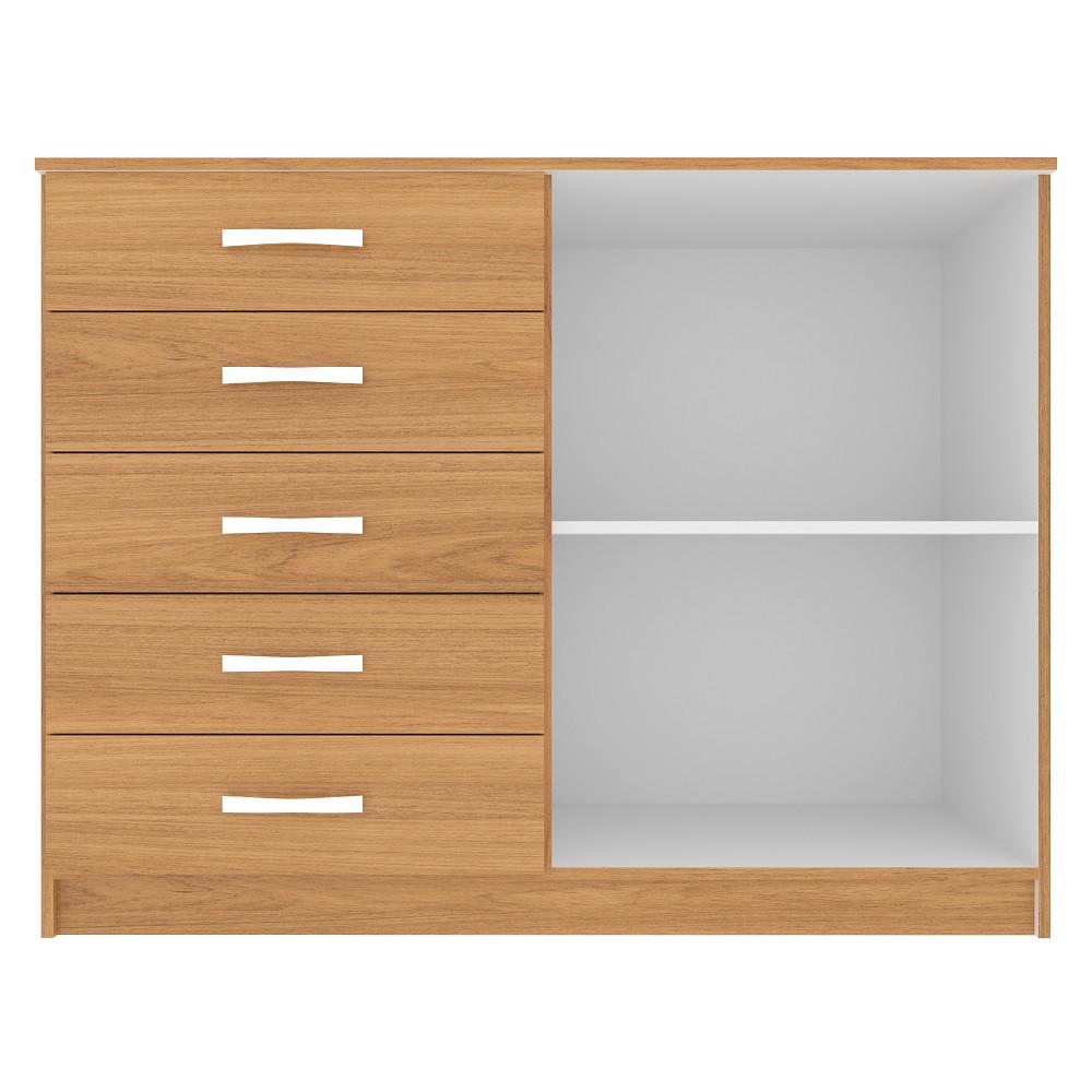 Cômoda 5 Gavetas 2 Portas CP25 Evidência Móveis - 4