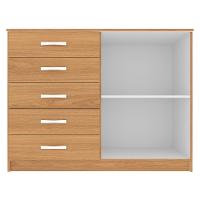 Cômoda 5 Gavetas 2 Portas CP25 Evidência Móveis - 4