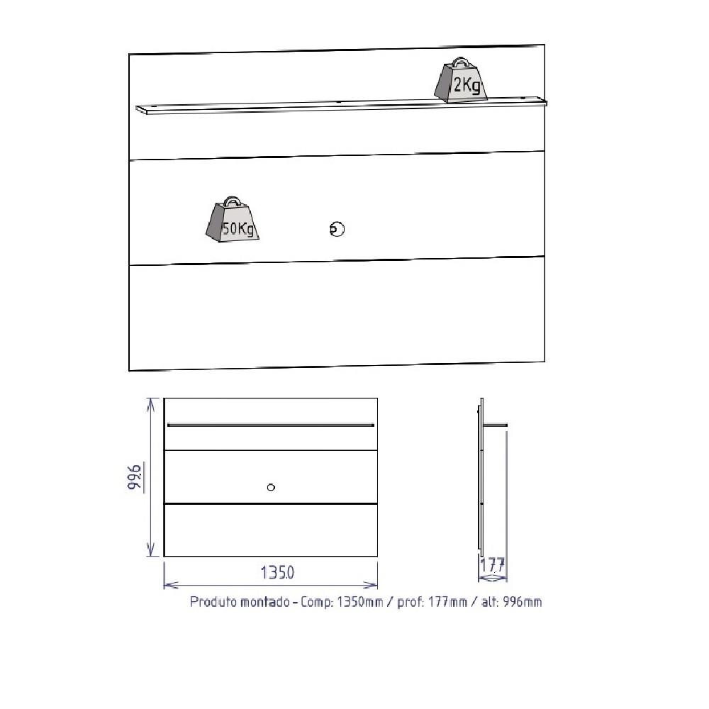 Painel para TV até  47 Polegadas Maia Colibri - 2