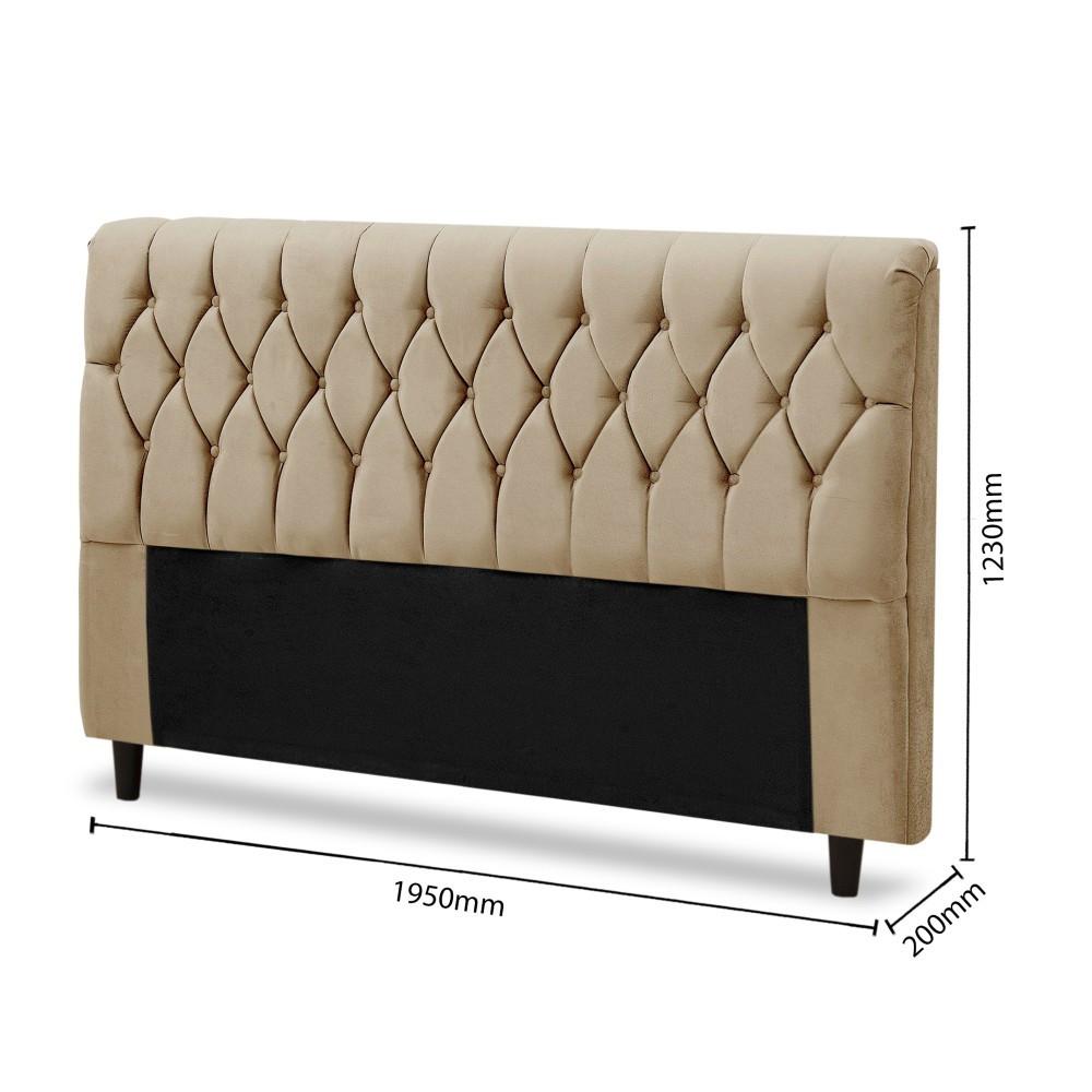 Cabeceira Estofada King 195cm Veloplus Istambul Dobuê - 3