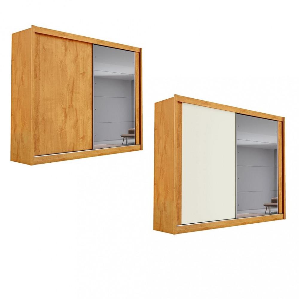 Guarda Roupa Casal Espelho 2 Portas 4 Gavetas Creta Móveis Europa - 3
