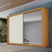 Guarda Roupa Casal Espelho 2 Portas 4 Gavetas Creta Móveis Europa - 1