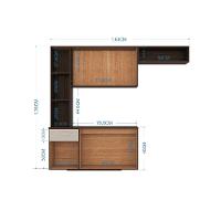 Cozinha Compacta Suspensa 5 Portas e 1 Gaveta 163cm Isis A521 Poquema - 3