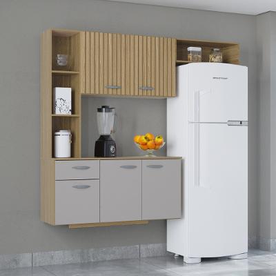 Cozinha Compacta Suspensa 5 Portas e 1 Gaveta 163cm Isis A521 Poquema
