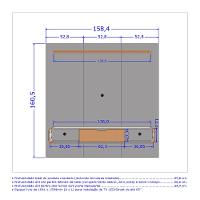 Painel para TV até 65 Polegadas 1 Porta Lisboa Bechara - 3