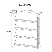 Sapateira Baixa com 4 Prateleiras AZ1025 Tecnomobili - 5