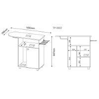 Tábua de Passar 1 Porta 1 Cabideiro 2 Nichos Tecnomobili TP3010 - 3