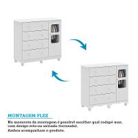 Cômoda 4 Gavetas 1 Porta Uli Móveis Peroba - 5