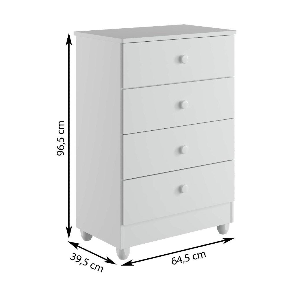 Cômoda 4 Gavetas Soft Life Tigus Baby - 3