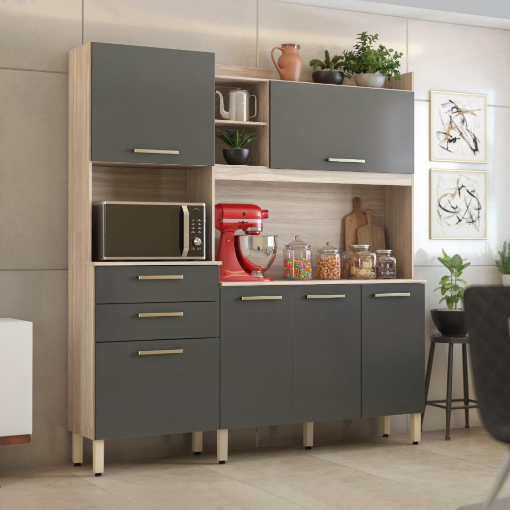 Cozinha Compacta 6 Portas 2 Gavetas Select Demóbile - 1