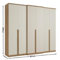 Guarda Roupas Casal 6 Portas 4 Gavetas Valência THB - 4