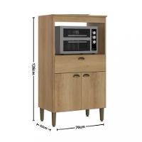 Balcão 2 Portas 1 Gaveta com Tampo 70cm Moderna THB - 4