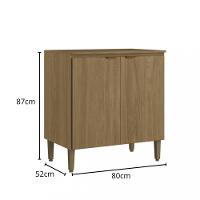 Balcão 2 Portas com Tampo 80cm Magnolia THB - 5