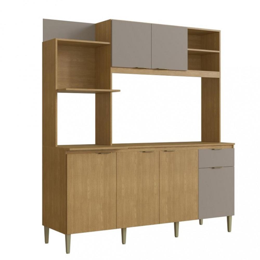 Cozinha Compacta com Tampo 6 Portas 1 Gaveta Dália New Cadorin - 2