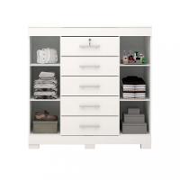 Cômoda 5 Gavetas 2 Portas Com Sapateira Diana ACP Móveis - 3