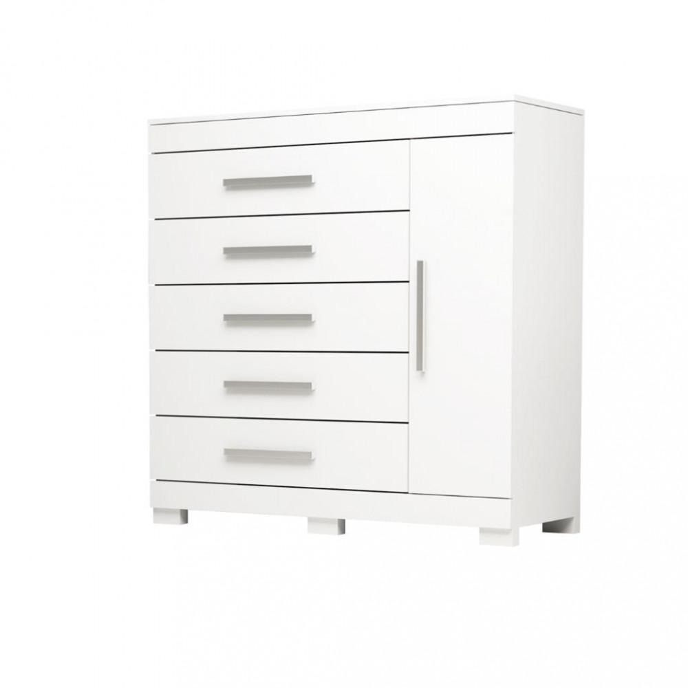 Cômoda 5 Gavetas 1 Porta Com Sapateira Rayane ACP - 2